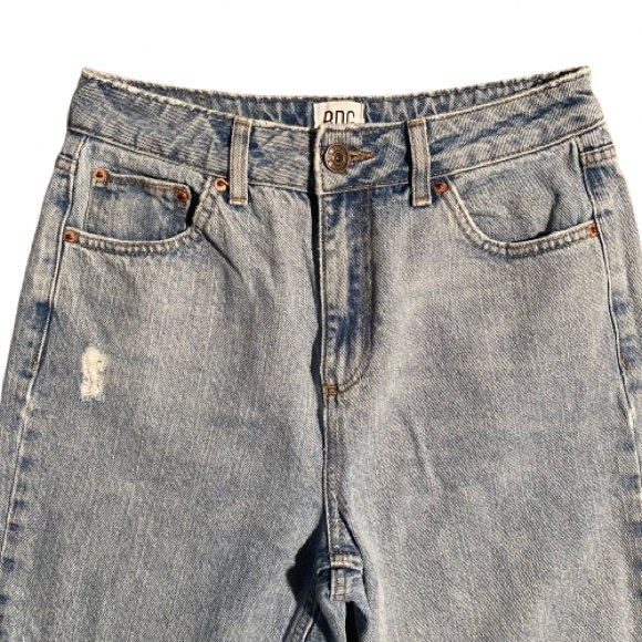 BDG Light Blue Distressed Straight Leg Jeans - Picture 2 of 7